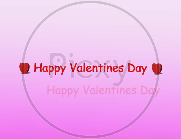 Happy Valentines Day Pink Background Mobile Wallpaper