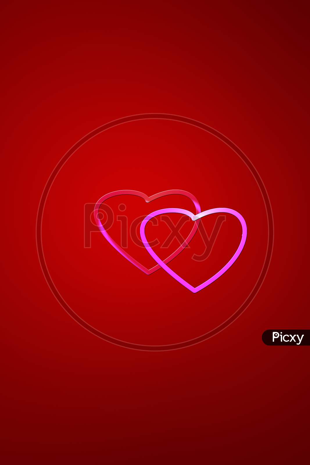 White and red heartshaped Love 3D illustration HD wallpaper  Wallpaper  Flare