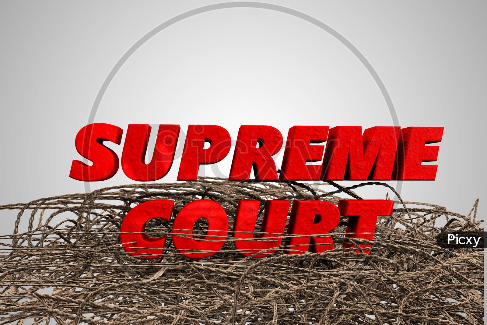 Image of Letter Supreme Court With A Complex Rope Demonstrating ...