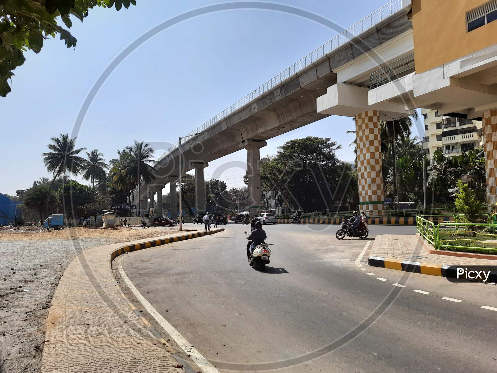 Image Of Closeup Of Beautiful View Of Green Line Namma Metro ...