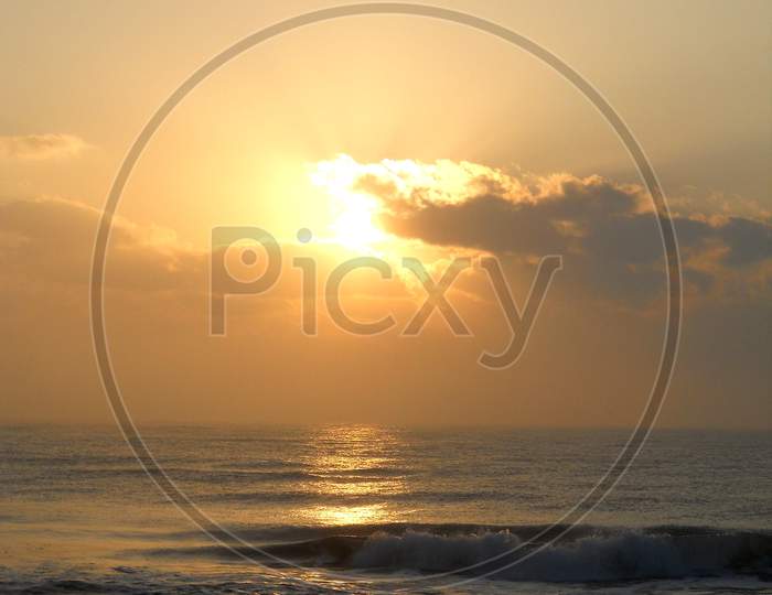 Sun set, Beach, Mobile photography