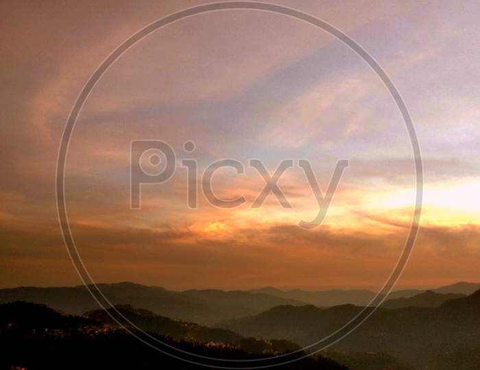 Sunset, Shimla, Mobile photography