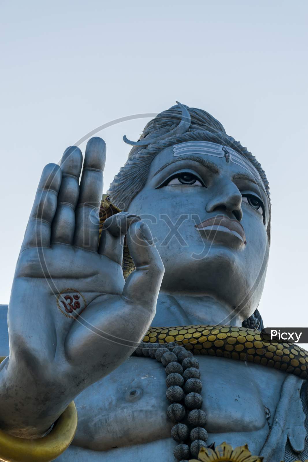 Portrait View Of The Second Tallest Lord Shiva Statue In The World Located At Murdeshwar, Karnataka, India