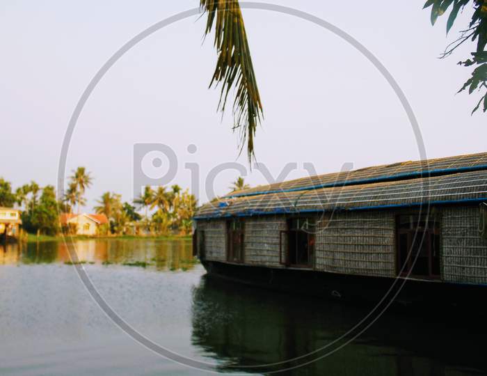 wooden House Boat Alappuzha Alleppey  Kerala city on beautiful river of kerala