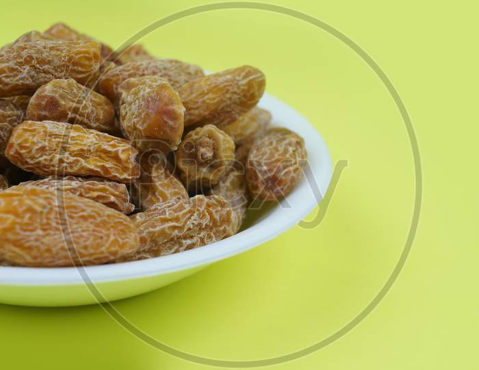 Dry Date Palm , Image , Yellow Background