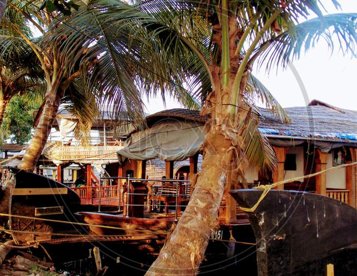 wooden House Boat Alappuzha Alleppey  Kerala city on beautiful river of kerala