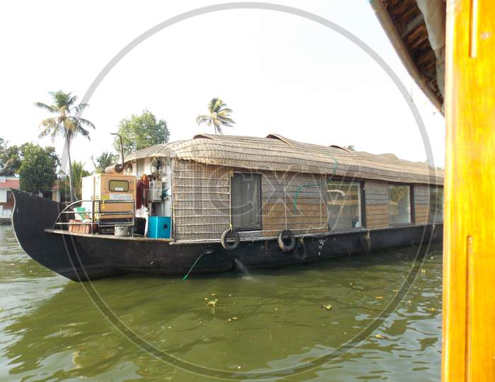 wooden House Boat Alappuzha Alleppey  Kerala city on beautiful river of kerala and local life of kerala