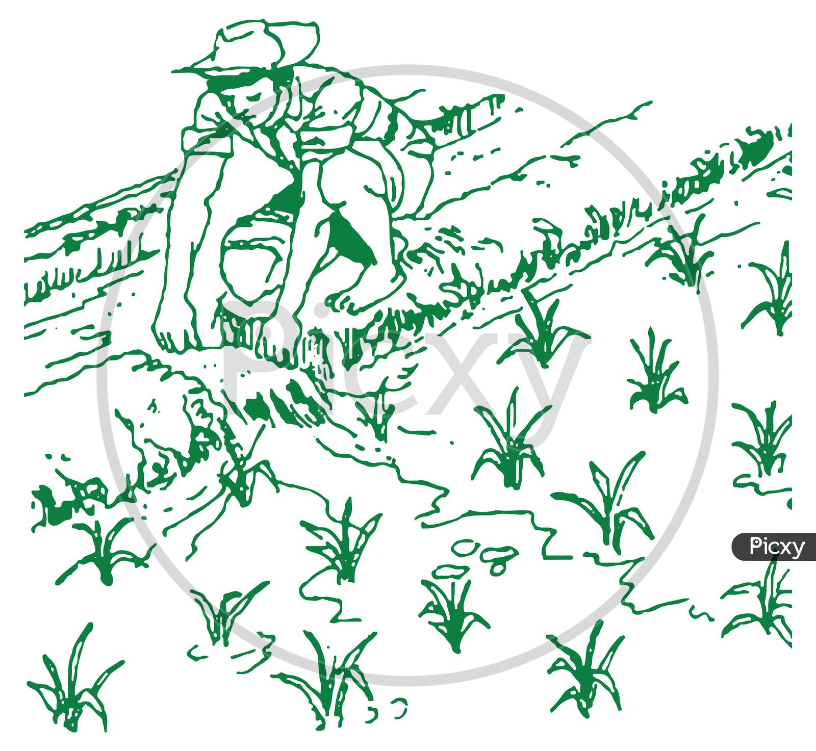 Farmer Line Drawing Images  Browse 27187 Stock Photos Vectors and Video   Adobe Stock
