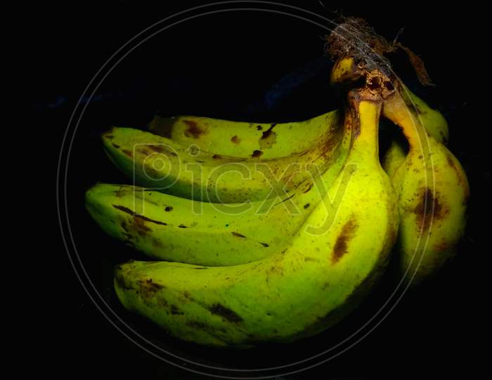 Green  banana, fresh banana, beautiful banana