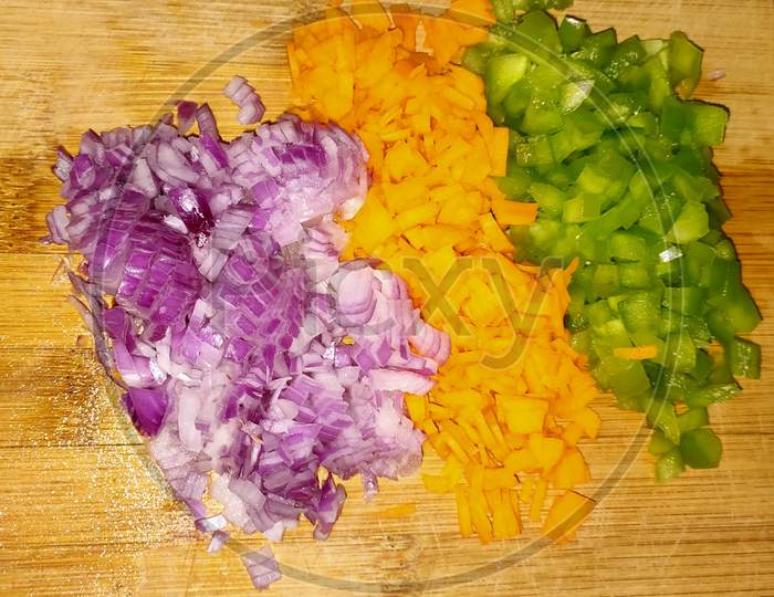 finely chopped vegetables