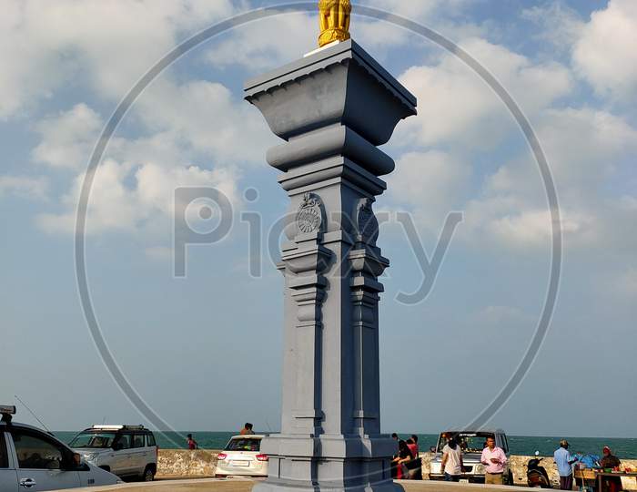 Ashoka pillar at dhanushkodi