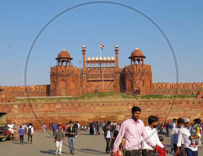 Red fort mosque