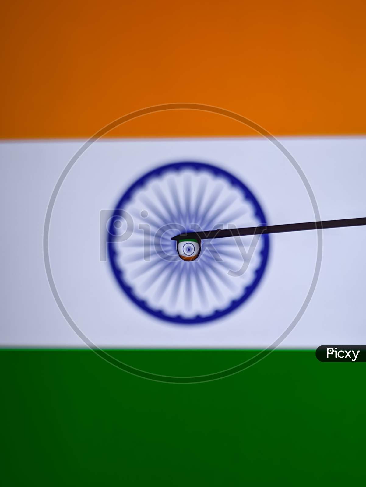 Macro indian flag