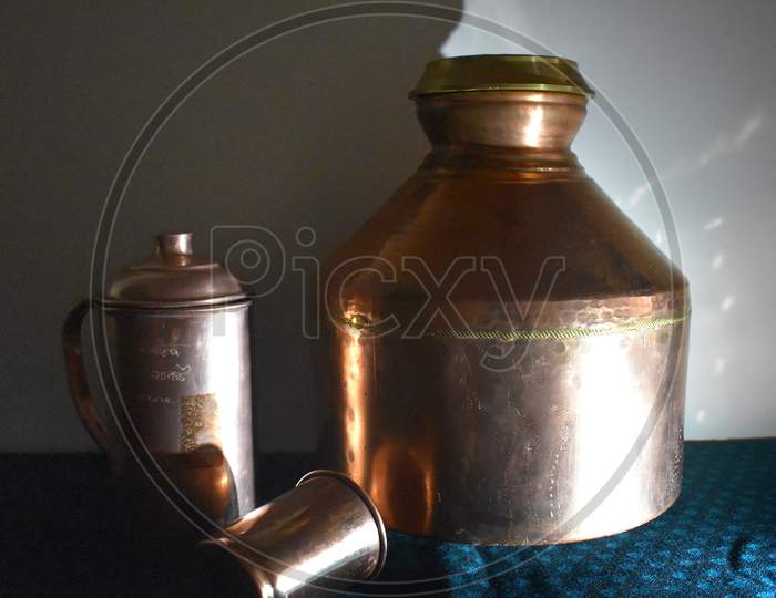 Copper Glass With Pot