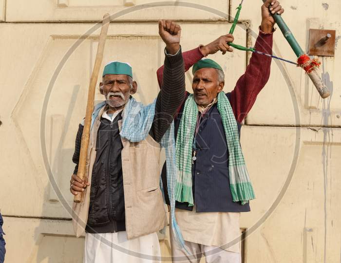 Indian farmer protest at Delhi-Uttar Pradesh border