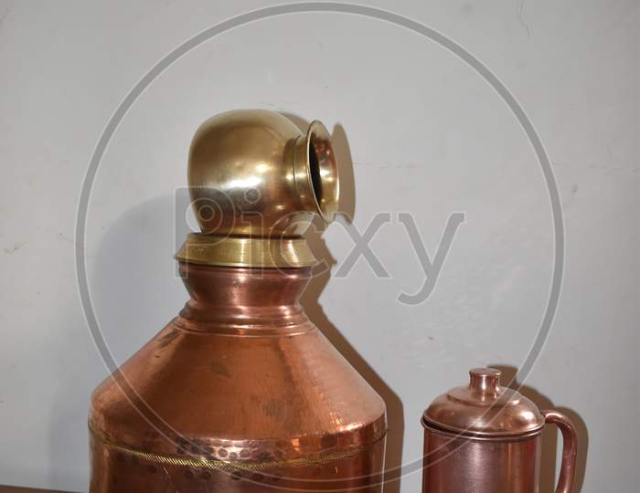 Copper Glass With Pot