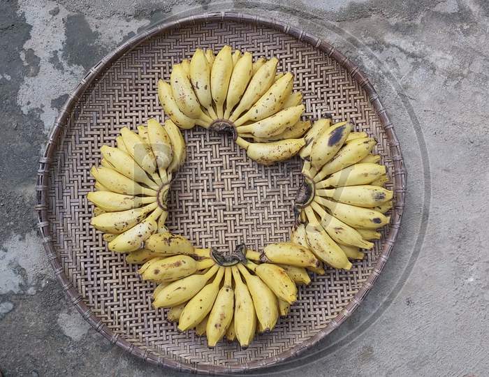Beautiful banana in village