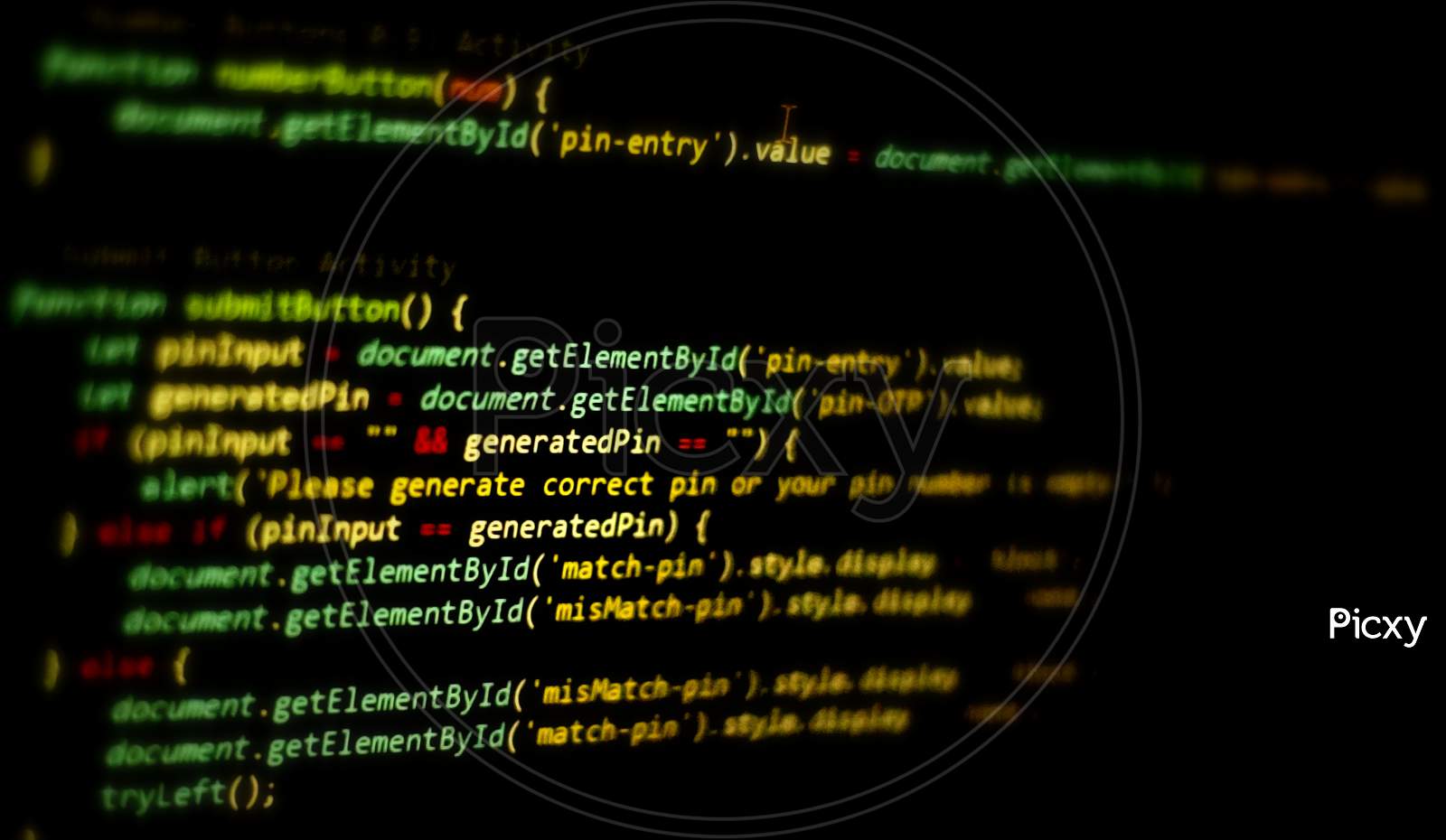 Computer Programming Source Code.Abstract Computer Script Source Code Background.Html Code Developing A Screen.Web Or Application Development, Business Technology Computing, Cyberspace.