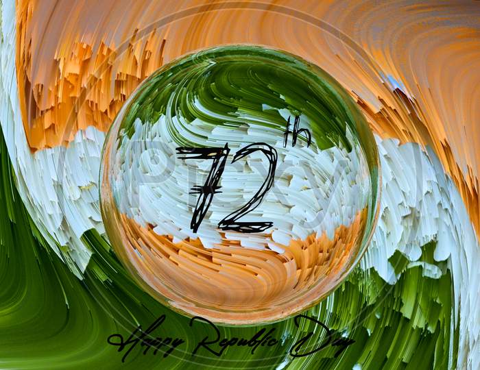 Illustration of 72th Happy Republic Day 2020 banner wish card poster background