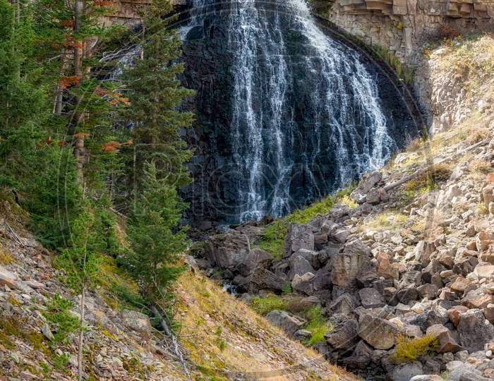 Rustic Falls - Waterfall Along Glen Creek Near Mammoth Hot Springs