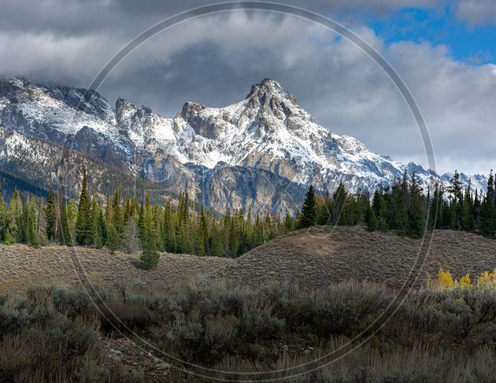 Scenic View Of The Grand Teton National Park