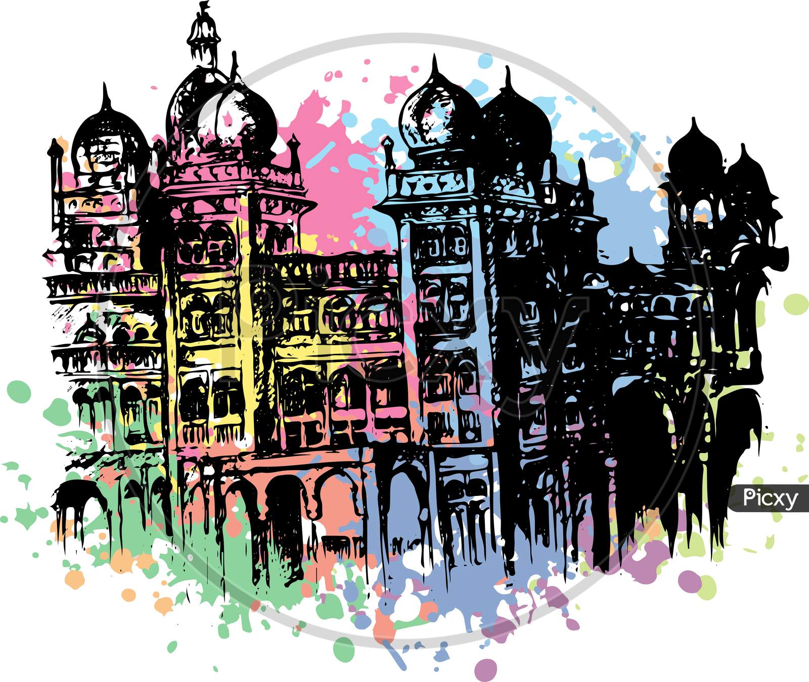 Share 149+ mysore palace drawing with colour - seven.edu.vn