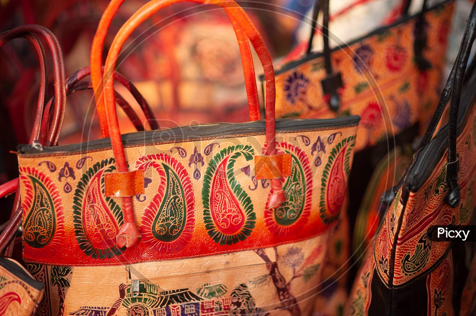 Genuine Leather Tote Bag India Shantiniketan Bengal Shopper Handicraft Boho  | eBay