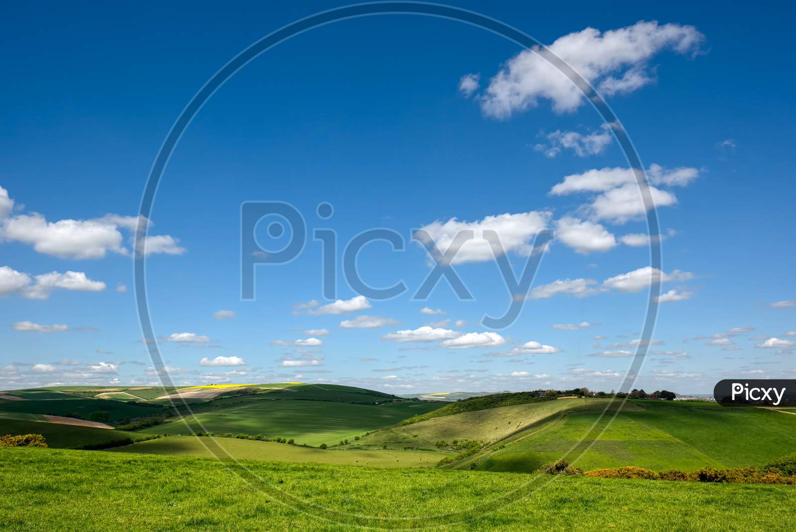 Scenic View Of The Rolling Sussex Countryside