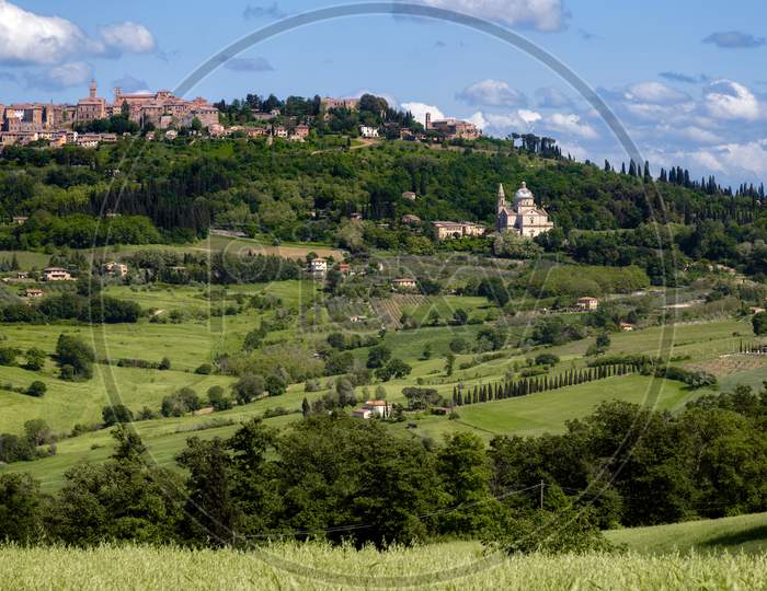 View Of Montepulciano In Tuscany