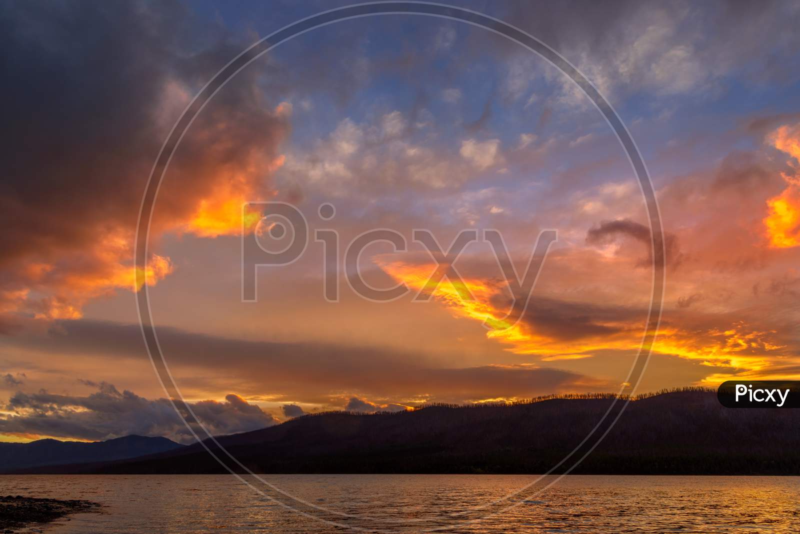 Sunset At Lake Mcdonald