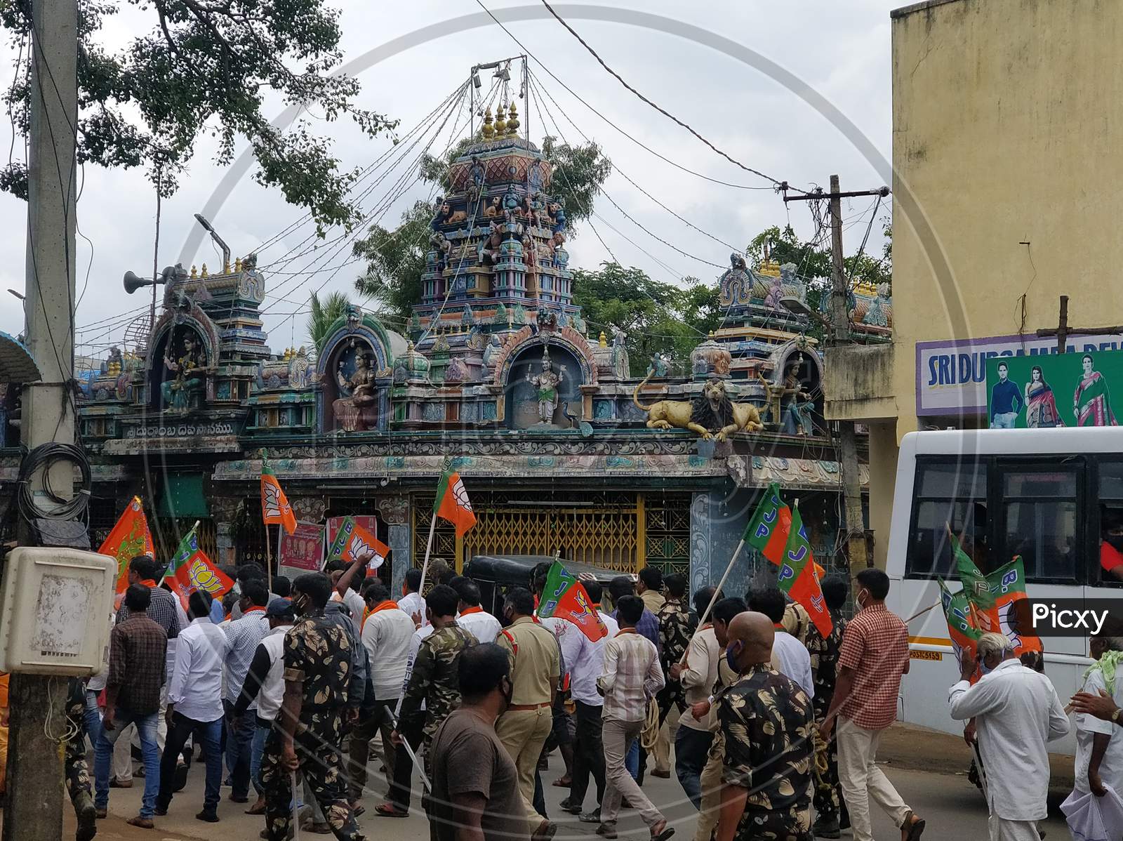 BJP strike in AP for Hindu Temples
