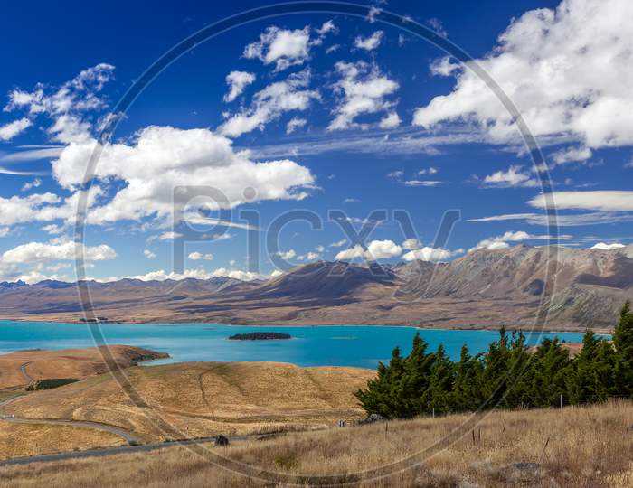 Scenic View Of The Colourful Lake Tekapo