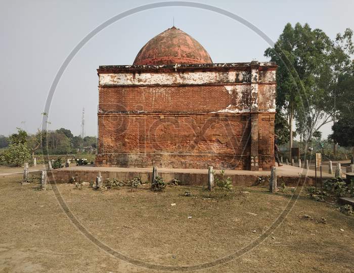 view of a old and bricks made Bhairabi mother kali temple