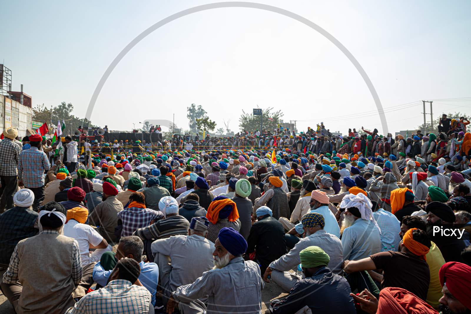 Farmers Are Protesting At Delhi Border Against New Farm Law In India.