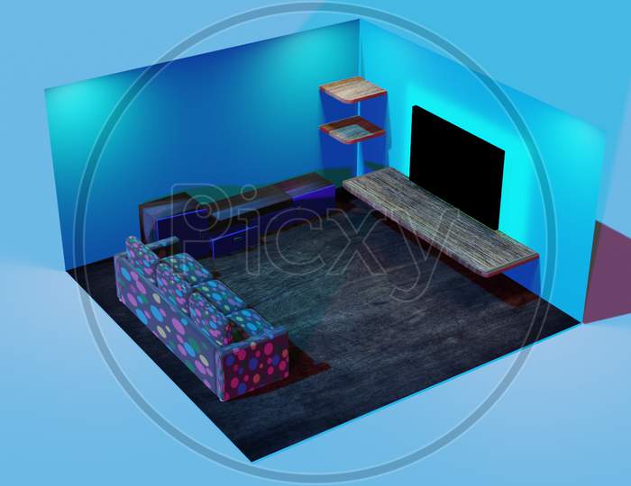 3D room illustration