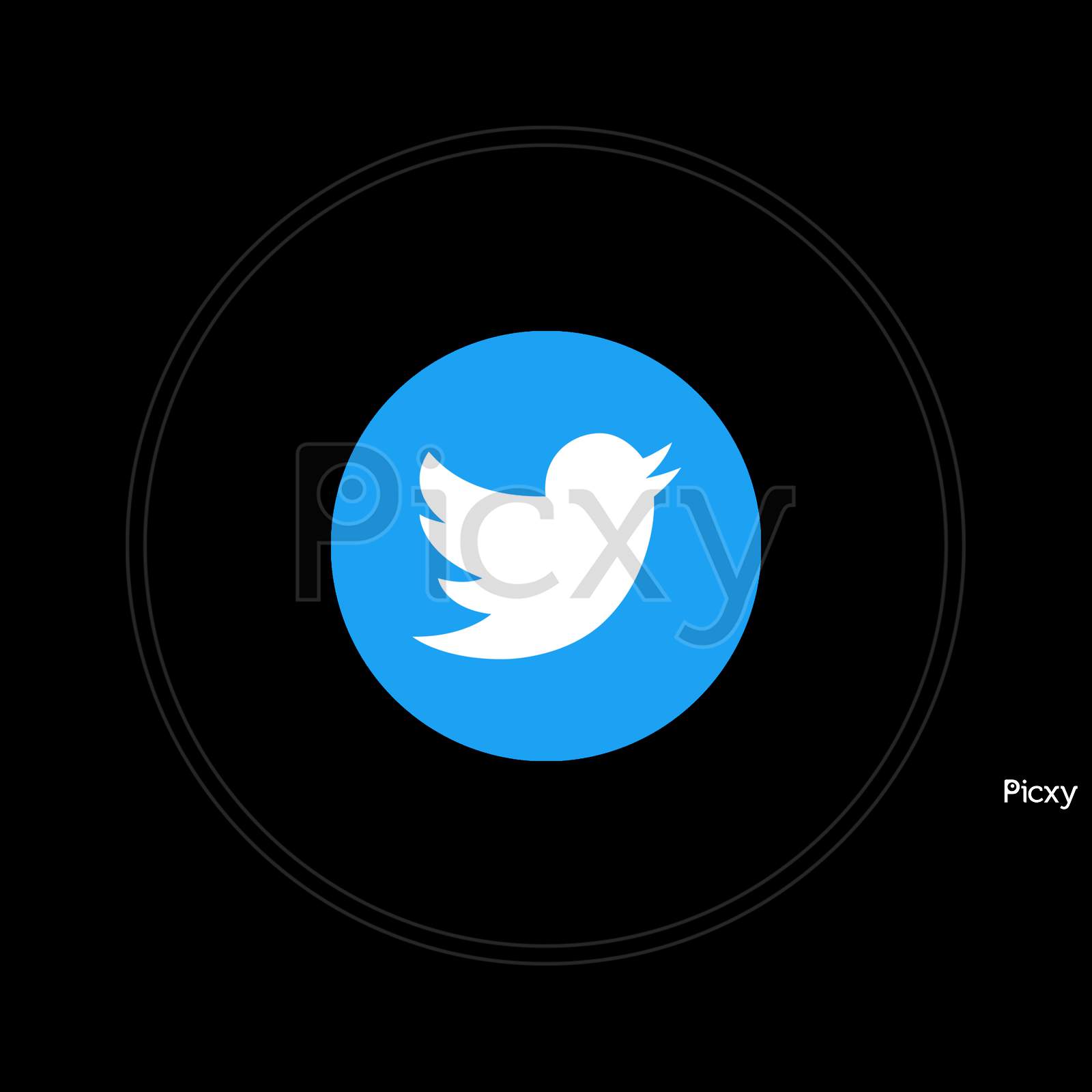 twitter and facebook logo black background