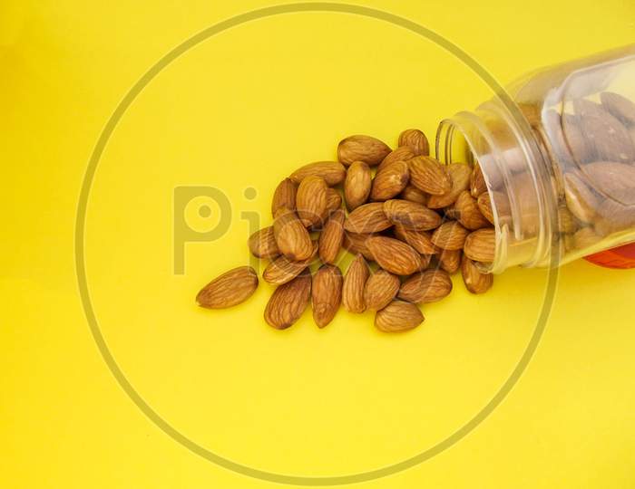 Almond nuts, Prunus dulcis, healthy food