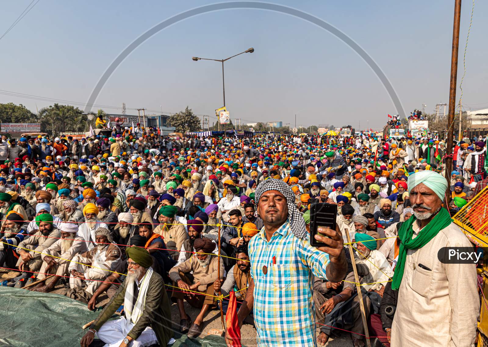 Farmers Are Protesting Against The New Farmer Law Passed By Indian Government.