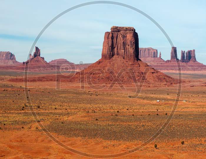 Scenic View Of Monument Valley Utah Usa