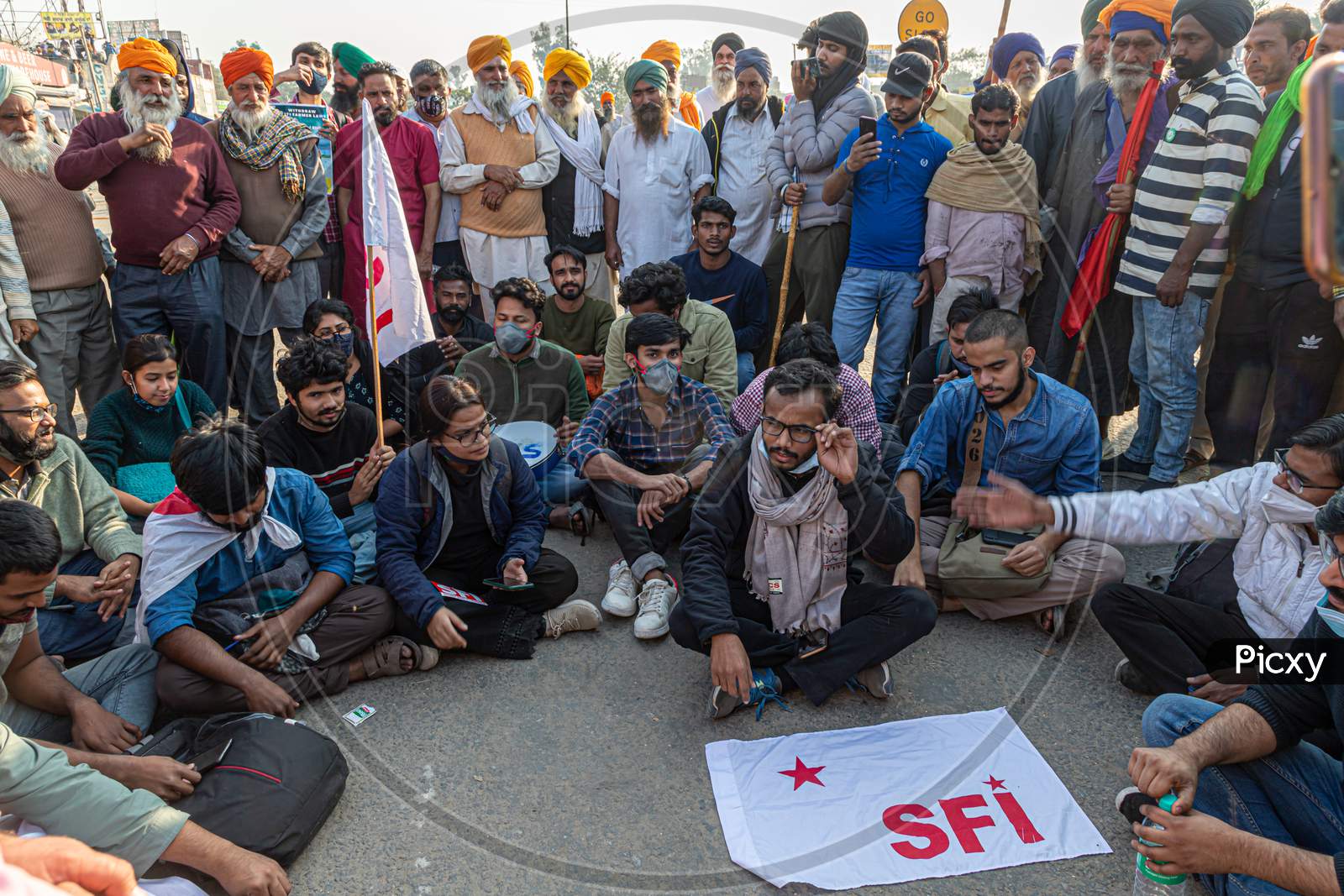 Farmers Are Protesting At Delhi Border Against New Farm Law In India.