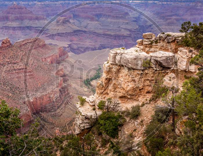 Sweeping View Of The Grand Canyon In Arizona