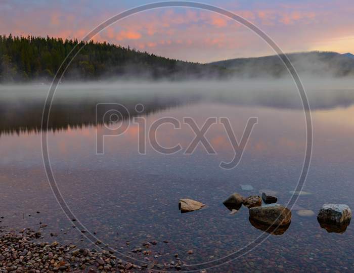 Dawn At Lake Mcdonald Near Apgar