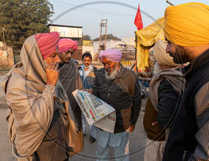 Farmers Protest At Delhi Haryana Border Against New Farmer Law In India.