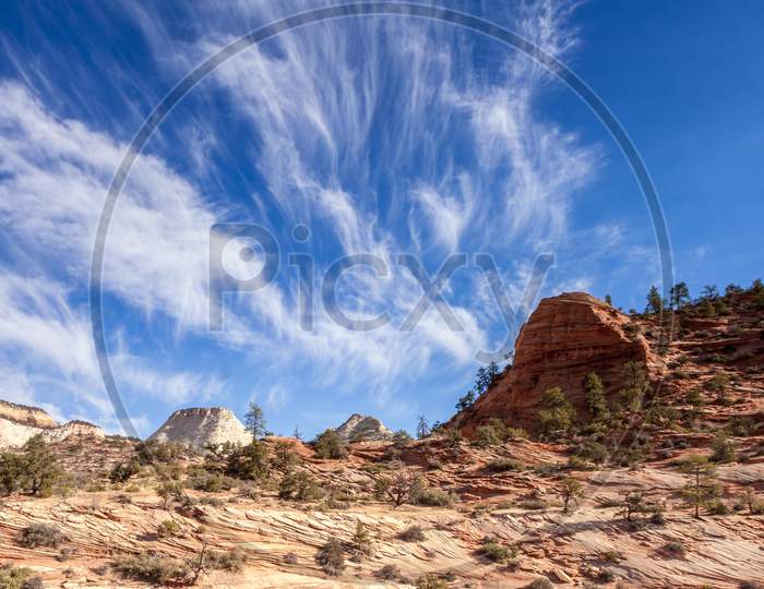 Spectacular Cloud Formation In Zion National Park