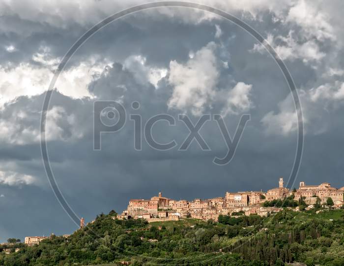 View Up To Montepulciano Tuscany