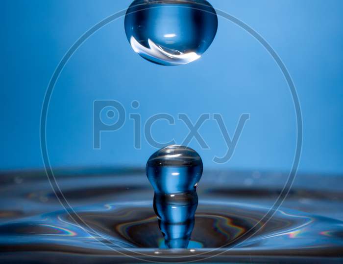 Blue Water Droplet