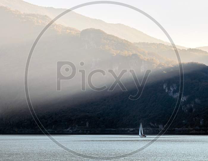 Sailing On Lake Como At Lecco