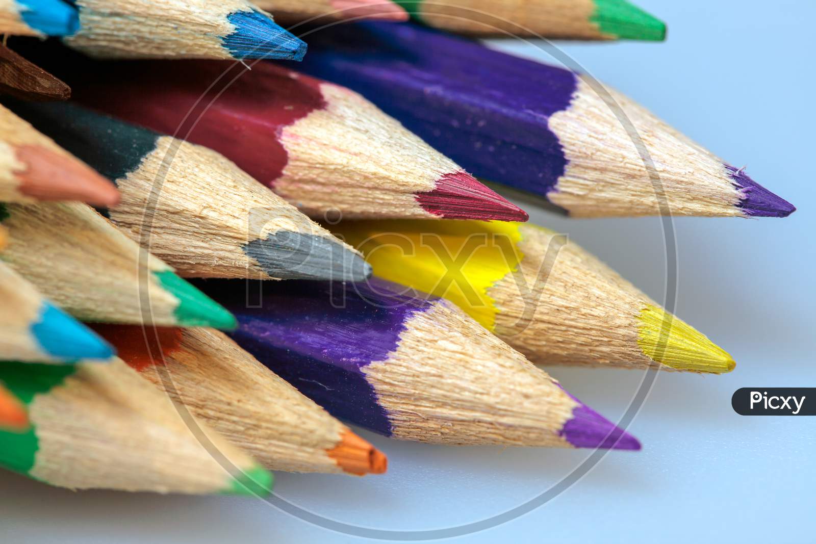 A Group Of Coloured Pencils