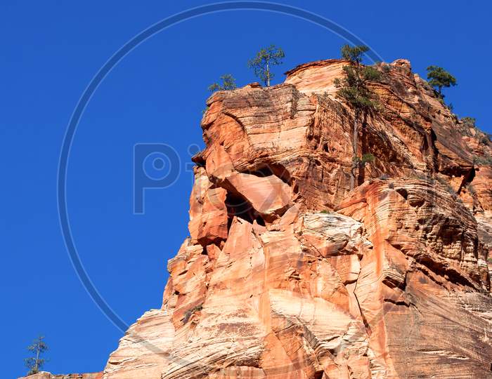 Rocky Outcrop In Zion National Park