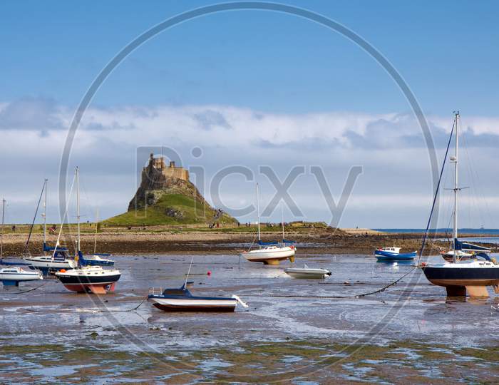 View Of Holy Isalnd Lindisfarne